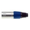 Keple 4 Pole XLR Plug, Blue - Male Audio Mic