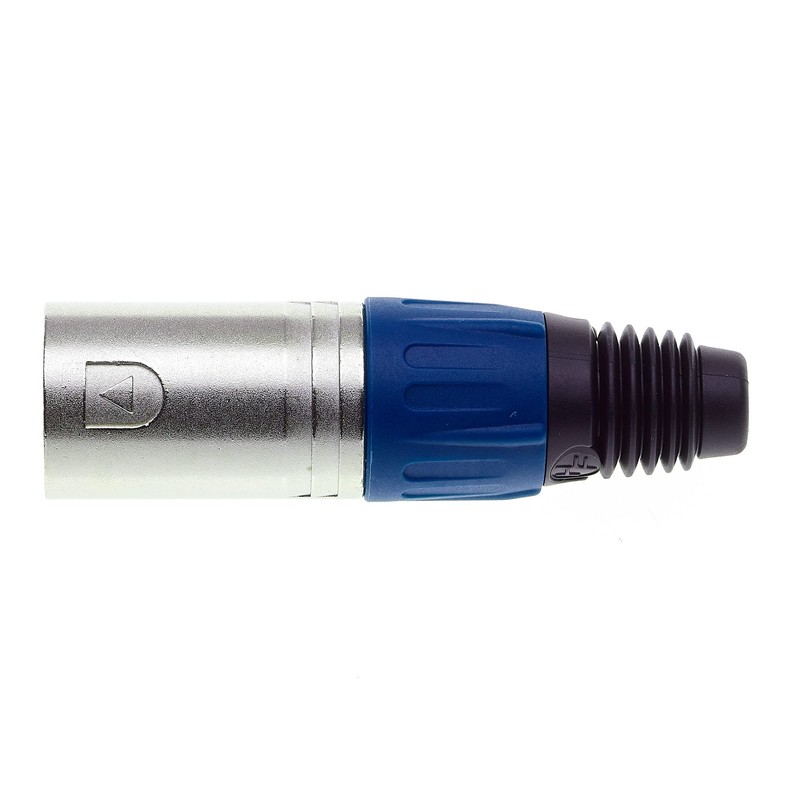 Keple 4 Pole XLR Plug, Blue - Male Audio Mic