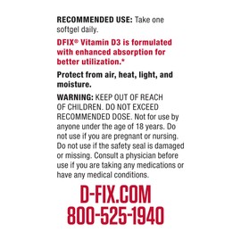 Biotest D Fix High Absorption Vitamin D3 5000 IU - 90 Day Supply - 90 Softgels