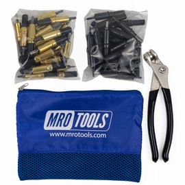 25 3/16 & 25 5/32 Heavy Duty Cleco Sheet Metal Fasteners + Cleco Pliers w/Carry Bag (KHD4S50-4)