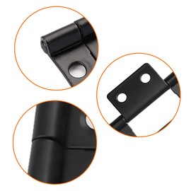 MARRTEUM 8 Pieces 2 Inch Non Mortise Door Hinge, Black Bifold Butt Cabinet Hinges with Screws for Cabinet Wardrobe, Window, Furnitures, Wooden Boxes