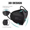 LEMENT 50pcs KN95 Face Mask Black 5 Layer Cup Dust