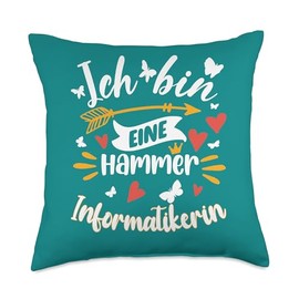 Eine Hammer Informatikerin Für Frauen geschenk informatiker Throw Pillow