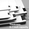 Binder Clips Paper Clamps 300 Pack Assorted Sizes (Black), Jumbo,