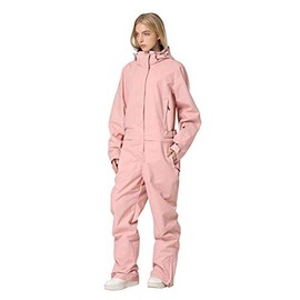 Women's Ski Suit One Piece Jumpsuits Ski Jackets and Pants Winter Outdoor Waterproof Snowsuits(Pink, M)