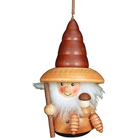 Christian Ulbricht 15-0202 Ornament-Woodsman-4" H x 2.25" W x 2" D, Brown