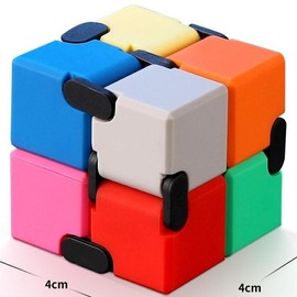 Aluminum Alloy Infinity Cube Fidget Toy - Relieve Stress and Anxiety - Compact and Durable - Great for Kids and Adults therapeutic toys figet  toys:_rainbow