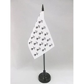 AZ FLAG - Table Flag Province of Brittany - 15 x 10 cm - Brittany Table Flag 10 x 15 cm - Flags