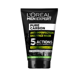LOréal Paris Gel de Limpieza Facial de Men Expert, Pure Charcoal, 100 ml                                                                              