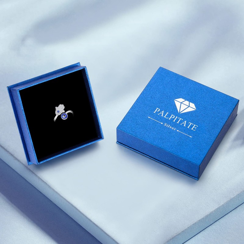 Palpitate Hamsa Evil Eye Rings Hamsa Hand of Fatima Ring