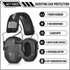 ACT FIRES Active Noise Reduction Earmuffs with Patriotic Flag Design,