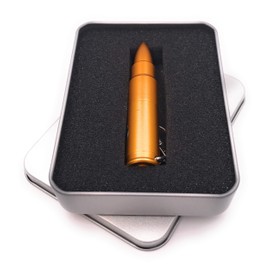 Onwomania Bullet Ammunition in Gold Metal USB Stick in Aluminium Gift Box 32 GB USB 2.0