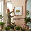 Boarding 18x18 Natural Poster Frame,8x8 Mat,Premium Metal,Tempered glass