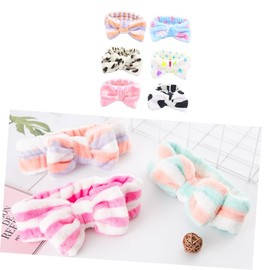 TOVINANNA 6pcs Headband for Women Cosmetic Headband Pink Flannel Loop for Face Wash