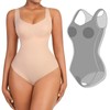 Popilush Shapewear Bodysuit Built in Bra Square Neck Tank Top