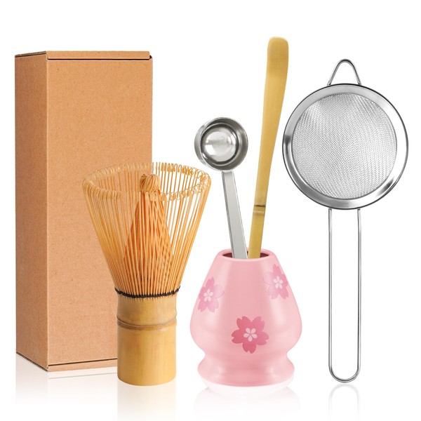 YIBO Matcha Whisk Set, Matcha Making Kit Bamboo Whisk (Chasen),