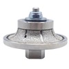 MOSTARTOOLS 1/2 Inch Demi Bullnose Half Bullnose Coarse Vacuum Brazed