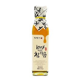 KOREAC_ 한국 참기름 Korean Mildly Roasted Pure Sesame Oil 180ml (100% Korean Sesame Seeds)
