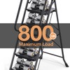 TOOLF Step Ladder, Sturdy Steel Step Stool with Anti-Slip Wide
