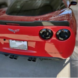Advanced Trims VINYL: 05-13 Corvette C6 MATTE RED + GLOSS BLACK Letters each REAR+DASH Decals