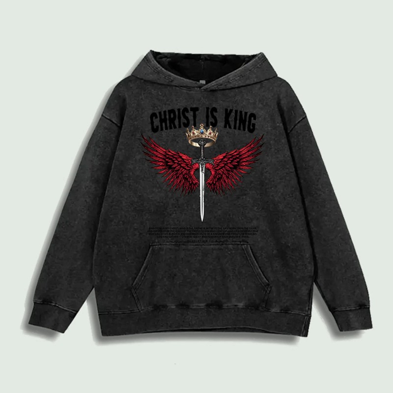 Christ Is King Graphic Hoodie 100% Cotton US Warehouse 6