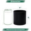 D'vine Dev 6 Pack 4 Inch Modern Plastic Plant Pots,