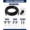 3-Meter(9.84ft) Windshield Washer Hose Kit with 12 Connectors for Vehicles