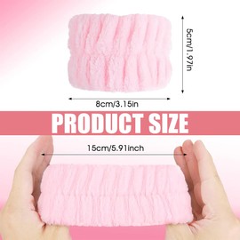 HABNI 3 Paar Handgelenk Spa Waschband Mikrofaser Gesichtswasch Armbänder Korallen Saugfähiges Armband zum Waschen, Handgelenktücher für Waschen Gesicht und Dusche