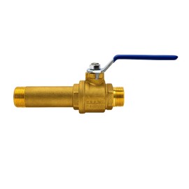 Water Heater Drain Valve Brass 3/4 Inch Full Port Straight Flushes Sediment
