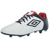 Umbro Men's Classico XI FG Soccer Cleat, White/Navy/Red, 9