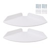 2pcs Wall Mount Floating Corner Shelves Quarter Round Hanging Corner