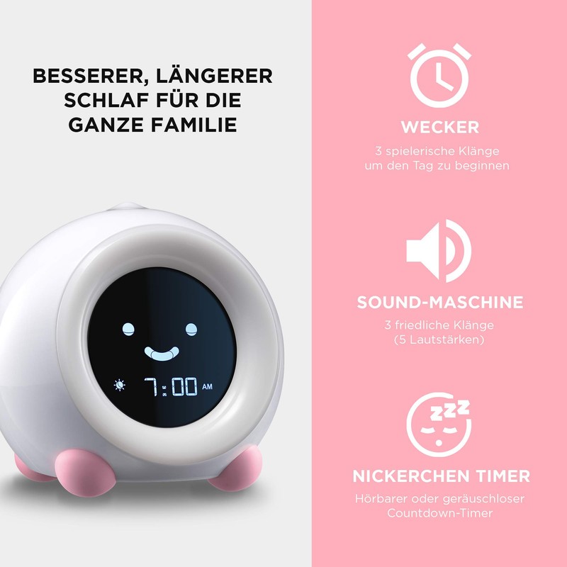 LittleHippo MELLA Ready to Rise Children's Sleep Trainer, Night Light