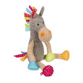 SIGIKID 42843 Soft Toy Horse Patchwork Sweety Cuddly Toy for Playing and Cuddling Soft Material Mix for Babies and Children, Boys and Girls from 0 Months to 8 Years Multicoloured / Horse 39 cm