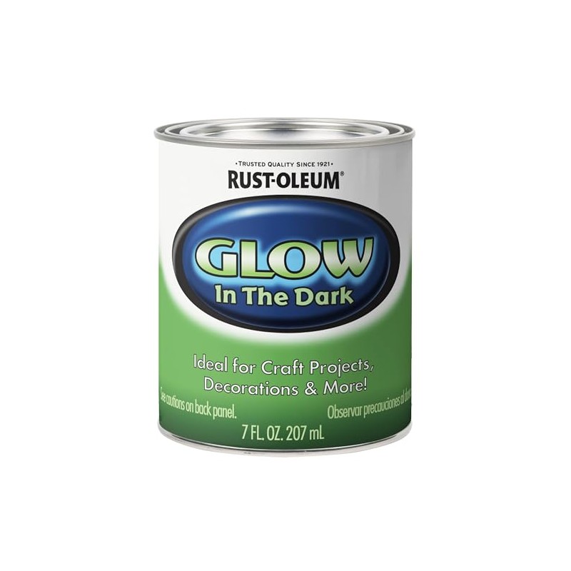 Rust-Oleum 214945 Glow in The Dark Brush On Paint, Half