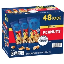 Salted Peanuts, 1 oz Individually Packaged Snack Packs – Roasted Peanuts with Classic Salted Flavor, Pack of 48 – Perfect for Lunch Boxes, Offices & On-the-Go Snacking