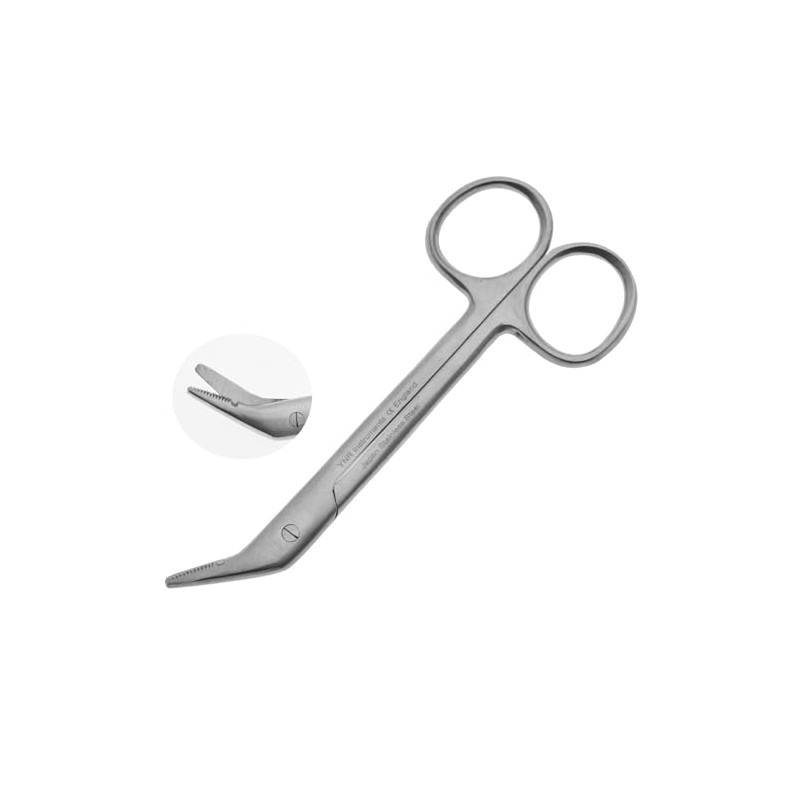 Professional Serrated Curved Wire Cutting Scissors, Dental Surgical Instruments, 12cm,