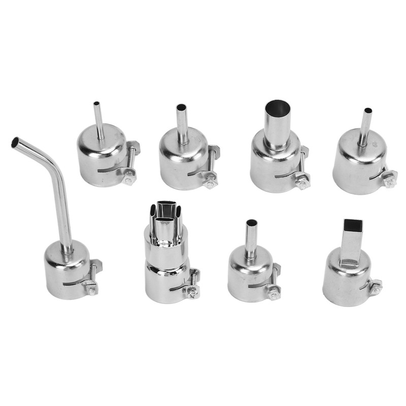 8PCS Hot Air Gun Nozzle Zinc Alloy Desoldering Nozzle Assortment