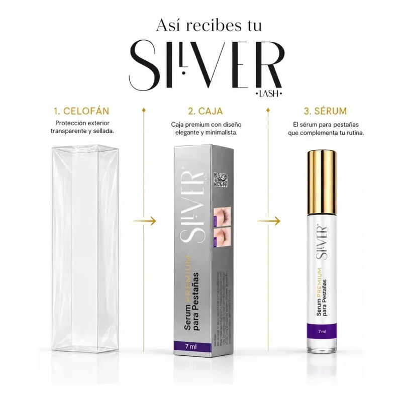Sérum Alargador De Pestañas Fortalecedor Silverlash 7ml