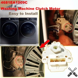4681EA1009H Washing Machine Clutch Motor Compatible with LG Kenmore Washer Washing 4681EA1009C 4681EA1009K, AP5243883