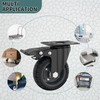 Lygoeege 4 Inch Swivel Caster Wheels with Dual Brake, Up
