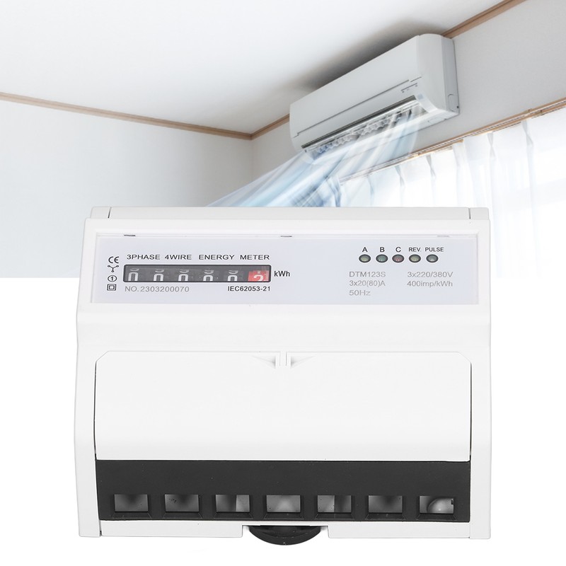 Digital Electric Energy Meter 7P 3 Phase Energy Meter DIN