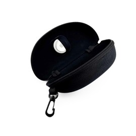 GATYZGEAR - Sunglasses Case Hard Shell | Glasses Cover with Zipper and Clip | Lightweight, Scratch Resistant Glass Case | Trackable, Hidden and Secure Air Tag Holder Glass Case - Black