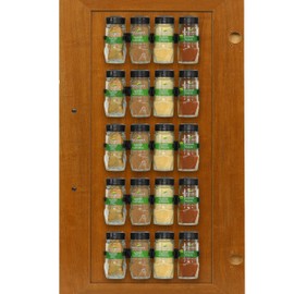 Simple Houseware 20 Spice Gripper Spice Accessories Spice Organizer- 4 Strips, Holds 20 Jars, Black