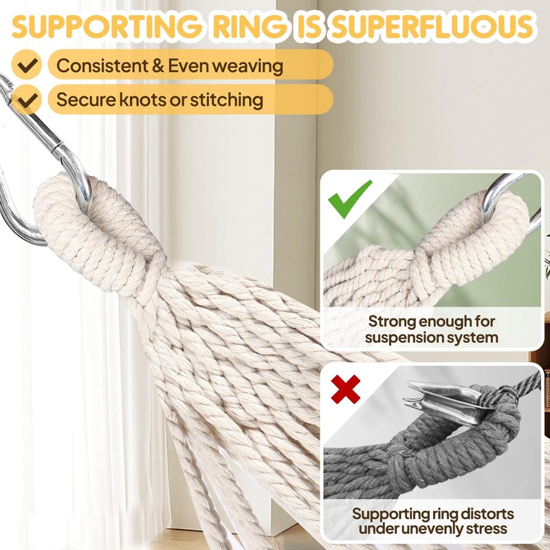 ANYOO Cotton Hammock Portable Camping Hammocks for Hanging Sturdy Garden