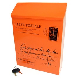 WAIWAIGOODS Multi-Purpose Mail Box with Lock, Postcard Style Postbox, Antique Style Mail Post (White)