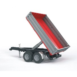 Tipping trailer with grey sides