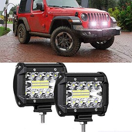 Barra de luz LED, luces sumergibles de 7 pulgadas, luz antiniebla, luces LED de cuatro filas, luces LED de conducción, luz de 240 W, 24000 lm, luz de 