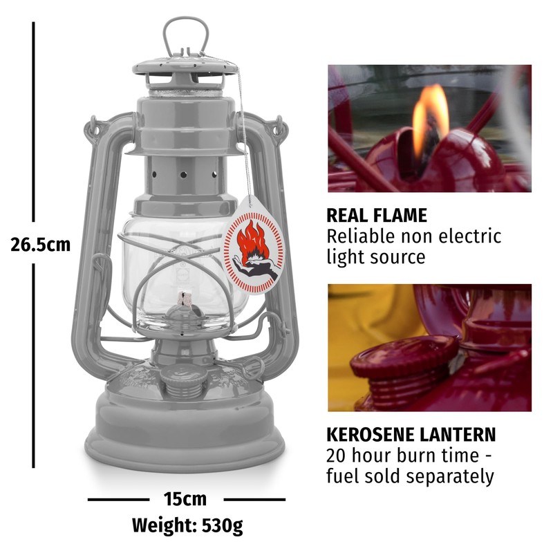 Feuerhand Outdoor Kerosene Fuel Lantern, German Made Weather Resistant Baby