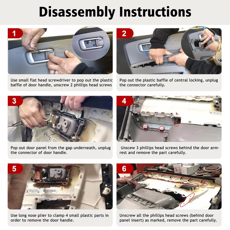 Front Door Panel Insert Cover Replacement for Honda Pilot 2009