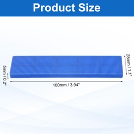 sourcing map 20 Pcs Plastic Flat Shims for Leveling, 5mm(3/16") Structural Tile Composite Shims, Plastic Glazing Blocks for Home Improvement, Window, Toilet, Table, Blue